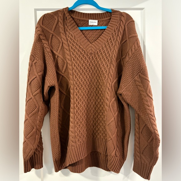 Sunday Best Sweaters - Sunday Best Warm Brown Knit Sweater